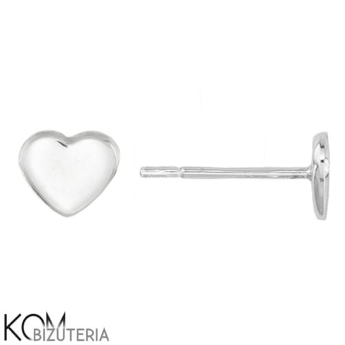 KH24 swarovski serce sztyft kolczyk srebro kom bizuteria