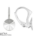 KZ438 swarovski rivoli leverback kolczyk leaverback angielski srebrny bigiel kom bizuteria