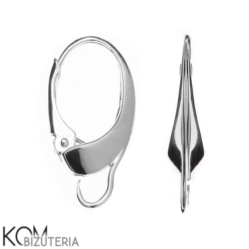 KZ6 leverback kolczyk swarovski leaverback angielski srebrny bigiel rodowany