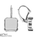 KZ72 leverback kolczyk swarovski leaverback angielski srebrny bigiel rodowany