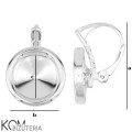 KZ73 rozmiar swarovski bigiel angielski srebrny kolczyk rodowany