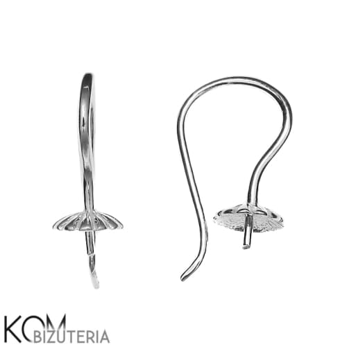 kz40 bigiel otwarty srebrny kolczyk kom bizuteria rodowany