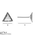 KH156 rozmiar swarovski cube sztyft kolczyk srebro rodowane kom bizuteria