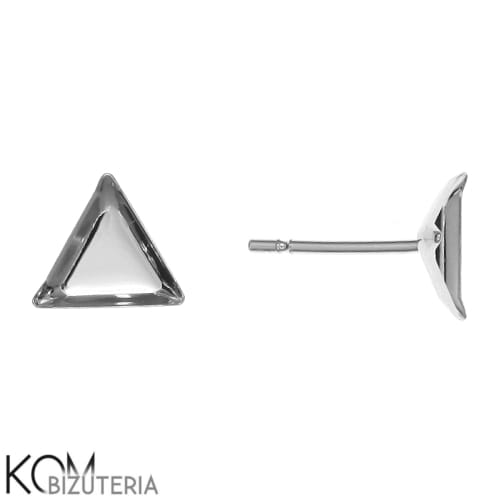 KH15 6mm stecker sztyft kolczyk srebro rodowane kom bizuteria