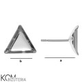KH15 8mm rozmiar swarovski cube sztyft kolczyk srebro rodowane kom bizuteria
