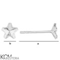 KH21 rozmiar swarovski gwiazda sztyft kolczyk srebro rodowane kom bizuteria