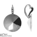 w40 14mm swarovski rivoli krawatka zawieszka srebro rodowane