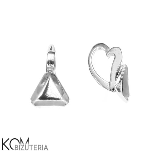 w42 krawatka zawieszka srebro rodowane naszyjnik swarovski wisiorek kom bizuteria
