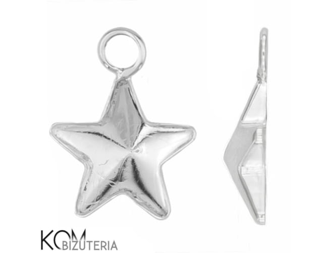 w45 gwiazda krawatka zawieszka srebro rodowane naszyjnik swarovski wisiorek