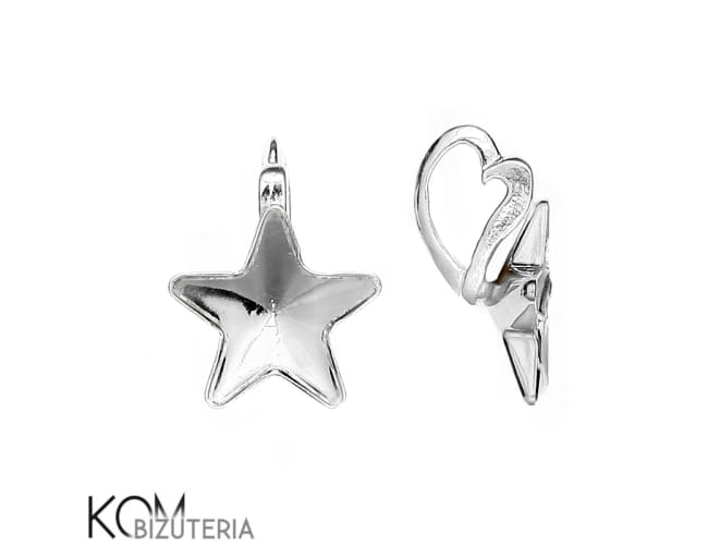 w49 gwiazda krawatka zawieszka srebro rodowane naszyjnik swarovski wisiorek kom bizuteria