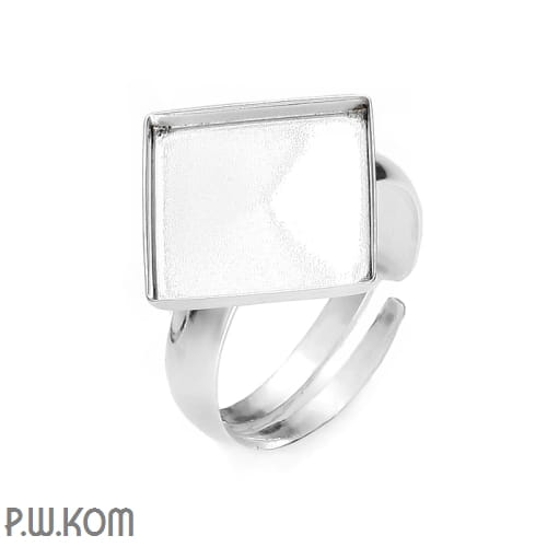 P2 12mm  swarovski pierścionek baza srebro rodowane