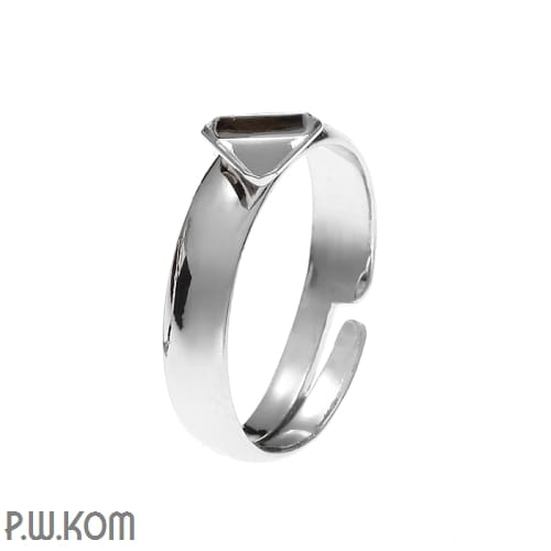 P3 6mm swarovski pierścionek baza srebro rodowane
