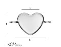 w55 rozmiar heart serce krawatka zawieszka srebro naszyjnik swarovski wisiorek kom bizuteria