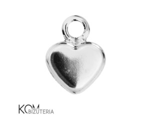Srebrna zawieszka z miseczką do kryształów serce 2808 6mm w65