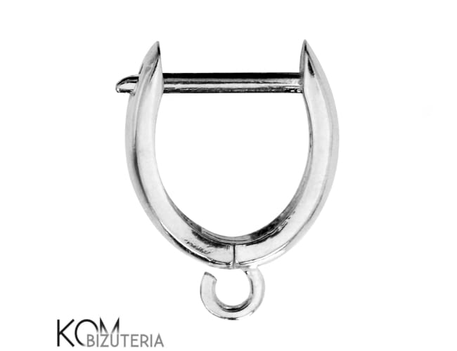 kz75 bigiel zatrzaskowy kreol kolczyk srebro srebrny kolczyk kom bizuteria