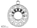 w73 charm mandala rzym grecja krawatka zawieszka srebro naszyjnik swarovski wisiorek kom bizuteria