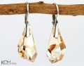 srebro kolczyk crystal golden shadow krysztal lezka swarovski