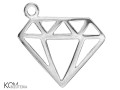 w79 charm diament kryształ geometria krawatka zawieszka srebro naszyjnik swarovski wisiorek kom bizuteria