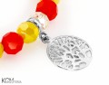 bransoletka srebro charm koral swarovski beads crystal ab pomarancz zolty orange yellow