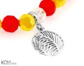 bransoletka srebro charm palma swarovski beads crystal ab pomarancz zolty orange yellow