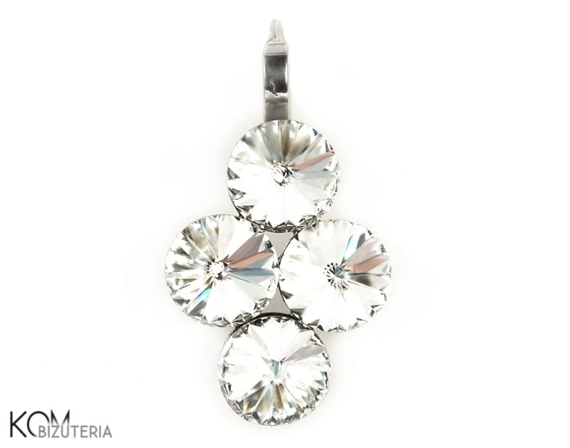zawieszka naszyjnik swarovski pendant rivoli crystal diament srebro