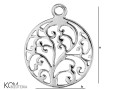 w89 charm kwiaty galezie rosliny krawatka zawieszka srebro naszyjnik swarovski wisiorek kom bizuteria rozmiar.jpg