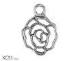 w90moze charm kwiat roza rose ozdoba krawatka zawieszka srebro naszyjnik swarovski wisiorek kom bizuteria