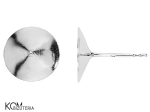 Srebrny kolczyk sztyft z okrągłą, wklęsłą miseczką 1122 rivoli 12mm kh8.2