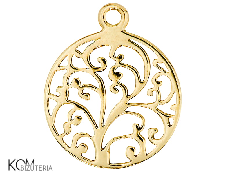 w89 charm kwiaty galezie rosliny krawatka zawieszka srebro zloto naszyjnik swarovski wisiorek kom bizuteria.jpg