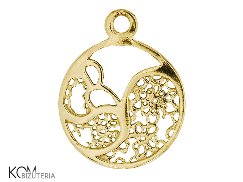 w90 charm kwiaty galezie rosliny krawatka zawieszka zloto srebro naszyjnik swarovski wisiorek kom bizuteria.jpg