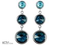 rivoli potrojny wiszacy aquamarine denim blue niebieski granatowy swarovski sztyft kolczyk srebro rodowane kom bizuteria.jpg