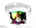 srebro pierscionek crystal vitrail medium cube zielony swarovski alt.JPG