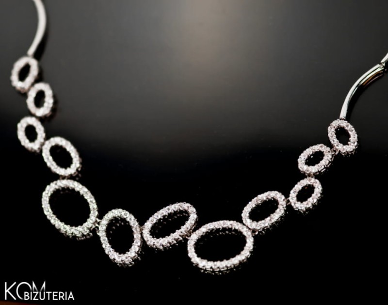 naszyjnik srebro srebrny cyrkonia kom bizuteria cubic zirconia zirkon.jpg