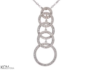 Wisiorek koła z cyrkoniami, srebro 925, cyrkonie