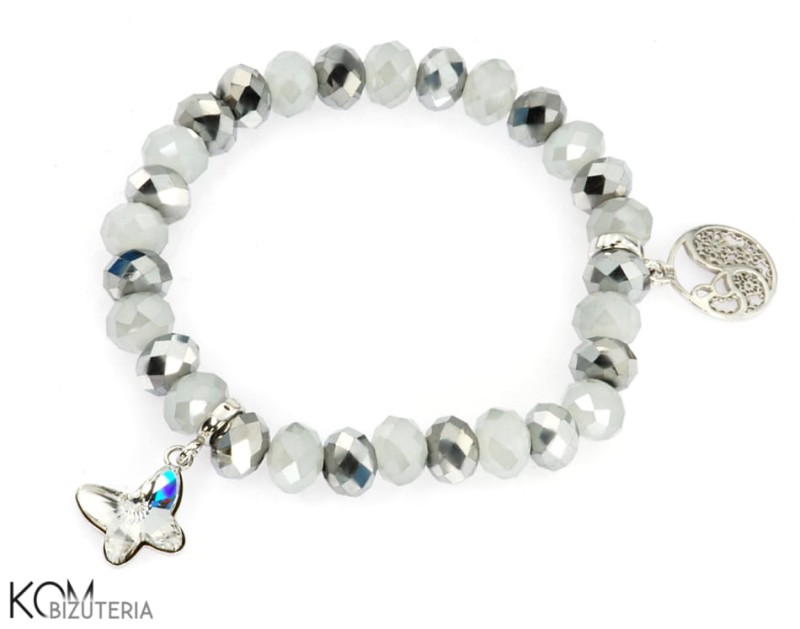 bransoletka srebro szary opal charm art nouveau secesja kwiat motyl swarovski krysztal.jpg