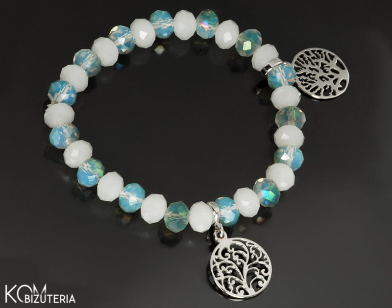 bransoletka srebro blekit opal niebieski charm galaz koral secesja art nouveau kwiat .jpg