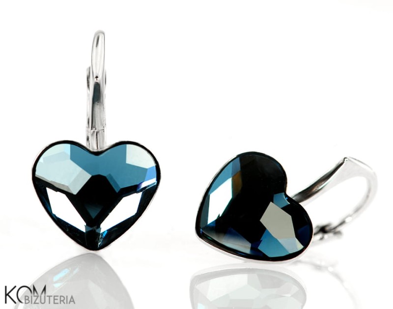 kolczyk leverback serce niebieski denim blue swarovski srebro rodowane kom bizuteria.JPG