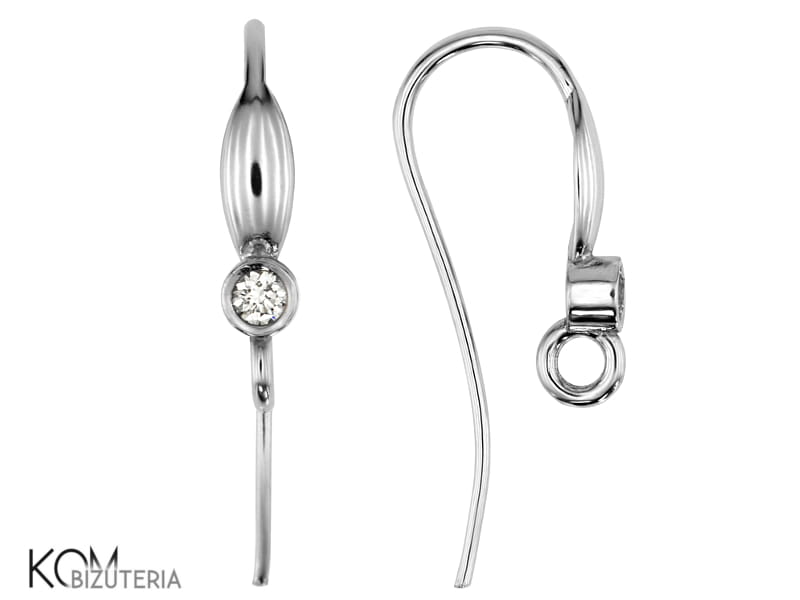 251 srebro cyrkonie kolczyki otwarte open drut polfabrykat silver zirconia kom bizuteria  .JPG