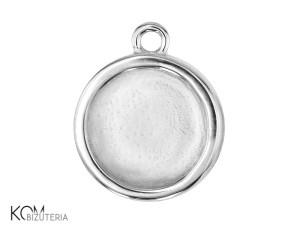 Srebrna zawieszka z miseczką do okrągłych kaboszonów 7mm w106.1