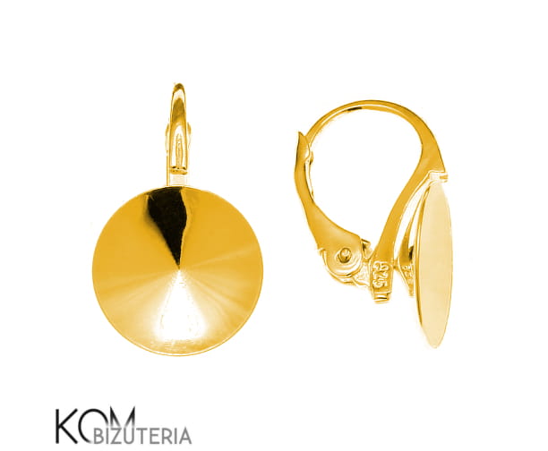 KZ43 14mm leverback kolczyk rivoli swarovski leaverback angielski zloty pozlacany zlocony gold-plated srebrny bigiel kom bizuteria.jpg