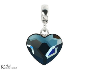 LOVE big blue heart - silver pendant with Swarovski® crystal