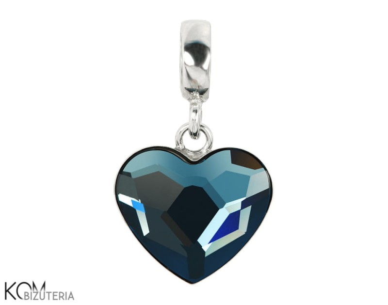 zawieszka swarovski heart serce denim blue niebieski srebro rodowane kom bizuteria.jpg