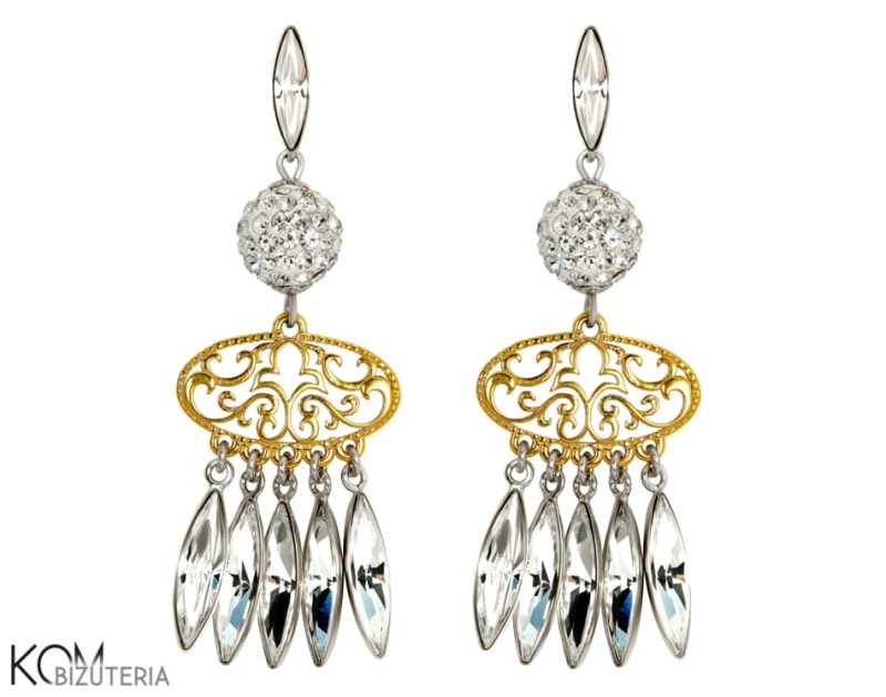 kolczyki glamour swarovski crystal navette krysztal zloto srebro lancuch sztyft kom bizuteria 2.jpg