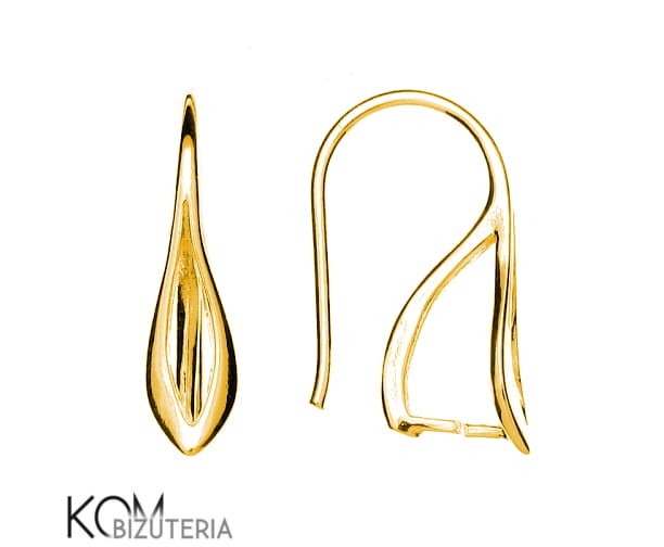 kz37 bigiel otwarty zloty pozlacany zlocony gold-plated  srebrny kolczyk kom bizuteria.jpg