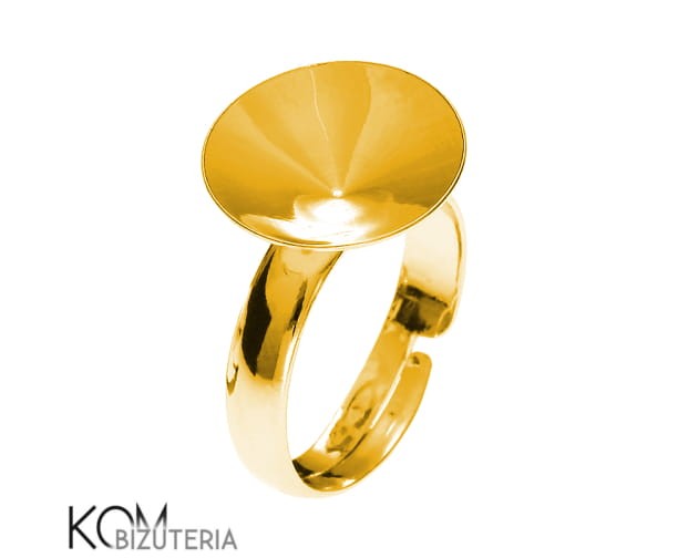 P114 Swarovski rivoli 14 mm pierscionek ring zloty pozlacany zlocony gold-plated srebro swarovski rivoli regulowany kom bizuteria.jpg