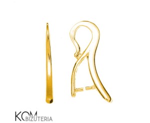 Srebrna krawatka, zawieszka zaciskowa 17x8 mm w25
