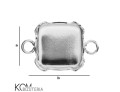 w64 rozmiar swarovski kwadrat krawatka zawieszka srebro wisiorek kom bizuteria