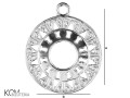 w73 charm mandala rzym grecja krawatka zawieszka srebro naszyjnik swarovski wisiorek kom bizuteria rozmiar