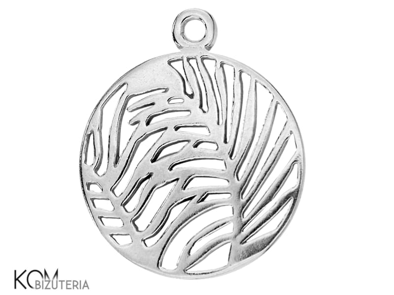 w81 charm palma liscie drzewo krawatka zawieszka srebro naszyjnik swarovski wisiorek kom bizuteria
