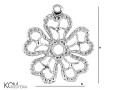 w88 charm weave kwiat koniczyna welna plecionka krawatka zawieszka srebro naszyjnik swarovski wisiorek kom bizuteria rozmiar.jpg